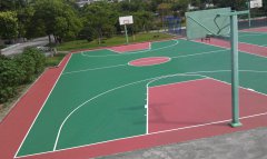 上海市邬橋學(xué)校矽PU籃球場 