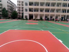 湖(hú)北省某小(xiǎo)學(xué)矽pu球場完工 